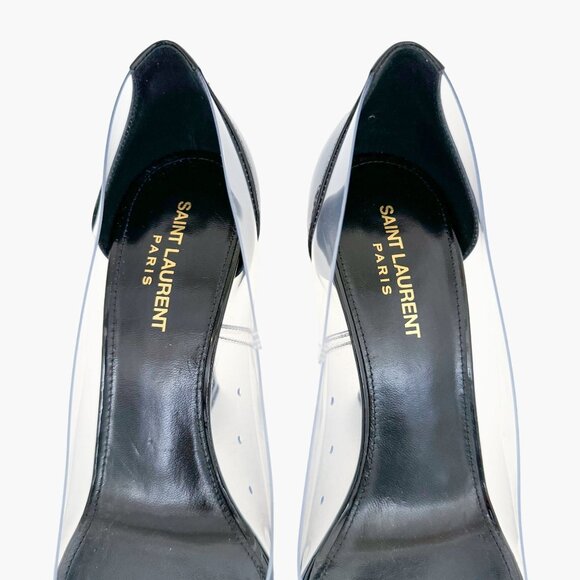 Saint Laurent Opyum 110 YSL Pump EU 39.5 US 9.5 Clear Transparent PVC High Heel - Picture 4 of 14
